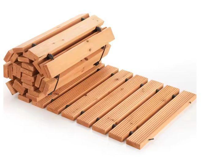 Uitrolbaar Houten Tuinpad – Looppad voor Terras, Gazonenamp, Boeken, Wonen en Tuinieren, Nieuw, Verzenden