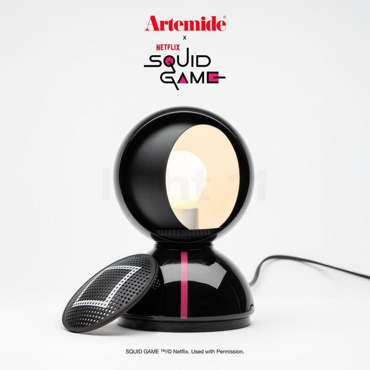 Artemide Eclisse Netflix x Squid Game Edition, zwart - front, Huis en Inrichting, Lampen | Tafellampen, Nieuw, Verzenden
