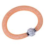 Fako Bijoux® - Armband - Sterrenstof Disco Dots - Oranje/Wit, Verzenden, Nieuw