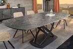 Uitschuifbare eettafel INCEPTION 130-190cm antraciet ovaal, Ophalen of Verzenden, Nieuw