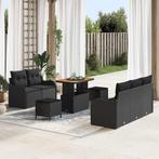 vidaXL Tuin Sofa Set 8 pcs Zwart poly rattan, Tuin en Terras, Tuinsets en Loungesets, Verzenden, Nieuw
