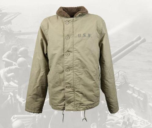 Replica navy deck jacket US ww2, groen of blauw, Verzamelen, Militaria | Tweede Wereldoorlog, Amerika, Kleding of Schoenen, Ophalen of Verzenden