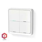 Zigbee 3.0 Smart Wandschakelaar | 4-voudig - Incl. Batterij, Nieuw, Ophalen of Verzenden