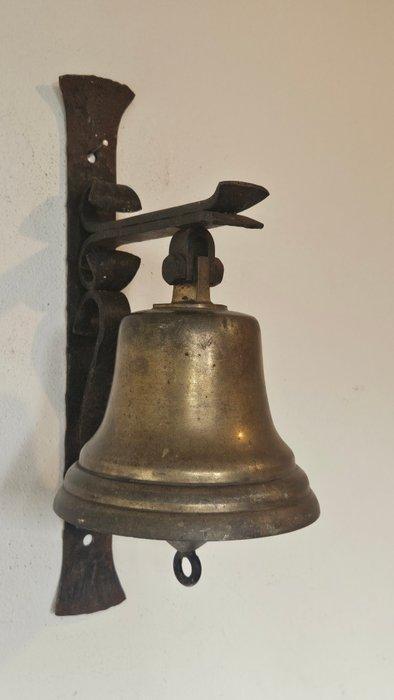 Scheepsbel - Brons, smeedijzeren - Zware antieke bel 5 kg, Antiek en Kunst, Curiosa en Brocante
