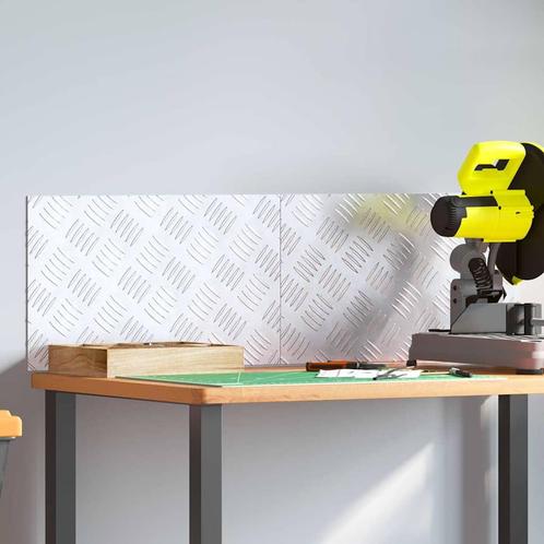 vidaXL Checker Plaat 2 pcs Zilver 50 x 30 cm Aluminium, Doe-het-zelf en Verbouw, Ladders en Trappen, Nieuw, Verzenden