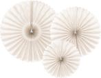 Papieren Waaiers Beige Set 23-40cm 3 delig, Verzenden, Nieuw