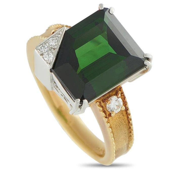 Ring - 18 karaat Geel goud, Platina, Platina en 18K geelgoud, Sieraden, Tassen en Uiterlijk, Ringen