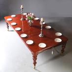 Smetteloze Lange antieke tafel 14 personen mahonie ca. 1850
