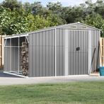 vidaXL Tuinschuur 277x279x179 cm gegalvaniseerd staal grijs, Tuin en Terras, Tuinhuizen, Verzenden, Nieuw