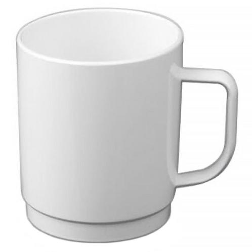 GGM Gastro | (50 stuks) Polycarbonaat thee / koffiekop, Wit, Huis en Inrichting, Keuken | Servies, Effen, Nieuw, Kop(pen) en/of Schotel(s)