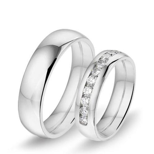 Actie trouwringen in 8/14/18 karaat witgoud per paar vanaf, Sieraden, Tassen en Uiterlijk, Ringen, Verzenden