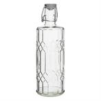 Olympia geo glazen waterfles met stop | 1L | (6 stuks), Verzenden