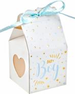 6 Babyshower cadeaus doosjes Boy of Girl met lintje nu 2,95!, Verzenden, Nieuw, Feestartikel, Geboorte of Huwelijk