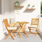 vidaXL Tuin Bistro Set 3 pcs Bruin Massief acaciahout, Tuin en Terras, Verzenden, Nieuw
