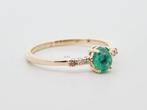 Zonder Minimumprijs - Ring 14 kt. - 0.61ct. tw. Smaragd, Nieuw