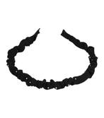Diadeem Gerimpeld Stof Glitter Steentjes Zwart, Verzenden, Nieuw