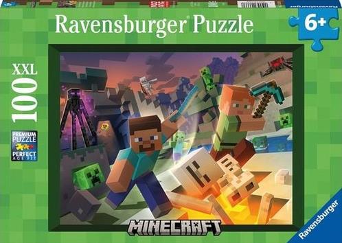 Minecraft Puzzel (100 XXL stukjes) | Ravensburger - Puzzels, Kinderen en Baby's, Speelgoed | Kinderpuzzels, Nieuw, Verzenden