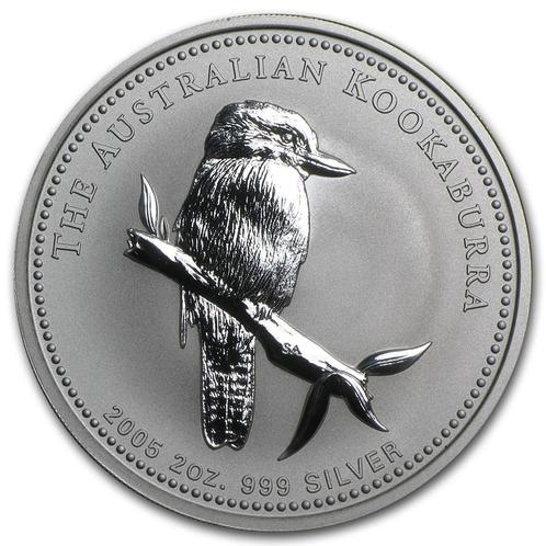 Kookaburra 2 oz 2005 (14.082 oplage), Postzegels en Munten, Munten | Oceanië, Losse munt, Zilver, Verzenden