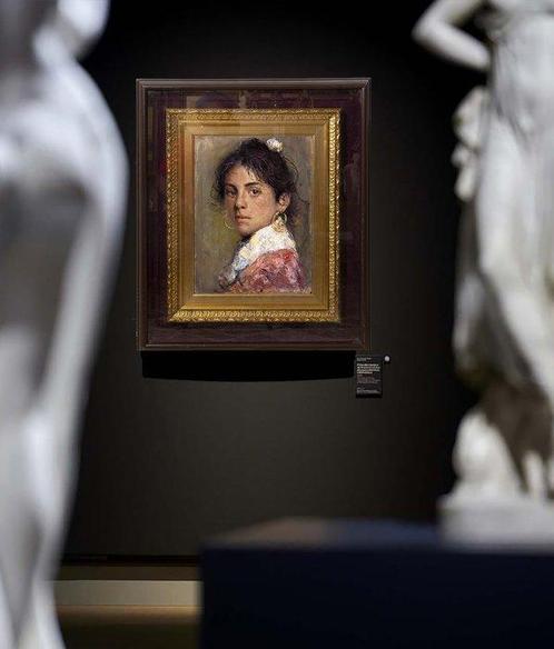 Scuola napoletana (XX) - Ritratto di ragazza - NO RESERVE, Antiek en Kunst, Kunst | Schilderijen | Klassiek
