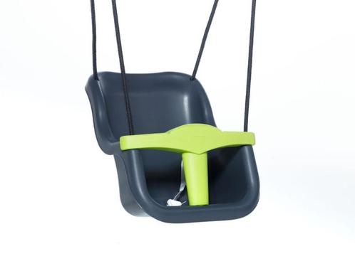 Babyzitje kunststof | zwart - limoengroen | zwart touw, Tuin en Terras, Overige Tuin en Terras, Nieuw, Verzenden