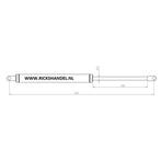 Gasdrukveer 265mm 200N voor hobby caravan disselbak, Ophalen of Verzenden, Nieuw