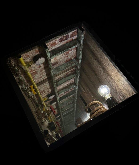 FAIV - Middentafel - Hout - Verlichte bijzettafel, Antiek en Kunst, Curiosa en Brocante