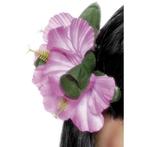 Verkleed Haarbloemen haarclip Hawaii roze bloemen - Hawaii.., Hobby en Vrije tijd, Verzenden, Nieuw