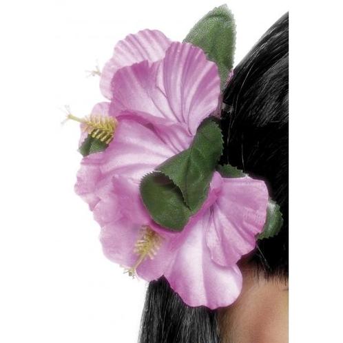 Verkleed Haarbloemen haarclip Hawaii roze bloemen - Hawaii.., Hobby en Vrije tijd, Feestartikelen, Verzenden