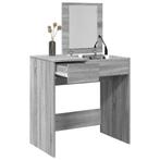 vidaXL Kaptafel met spiegel 73x46,5x120 cm grijs sonoma, Verzenden, Nieuw