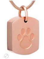 Assieraad, ashanger dierenpoot rosegold rvs, Sieraden, Tassen en Uiterlijk, Nieuw, Overige kleuren, Overige materialen, Dier
