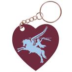 Sleutelhanger hartje 5x5cm - Logo Pegasus Airborne 1st Briti, Ophalen of Verzenden, Nieuw
