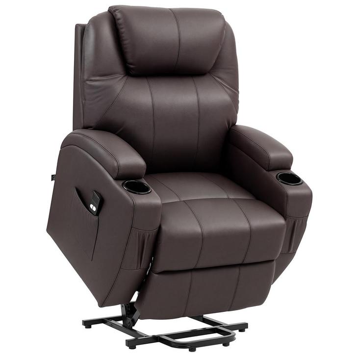 Fauteuil - Comfortabel Zitten - Sta-op Hulpmiddel - Bruin, Huis en Inrichting, Fauteuils, Nieuw, Stof, Ophalen of Verzenden