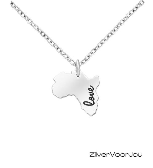 925 Zilveren Love Afrika ketting, Sieraden, Tassen en Uiterlijk, Kettingen, Nieuw, Verzenden