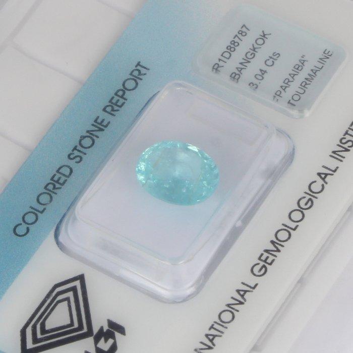 Zonder Minimumprijs - 1 pcs Groen, Blauw Paraiba toermalijn, Sieraden, Tassen en Uiterlijk, Edelstenen