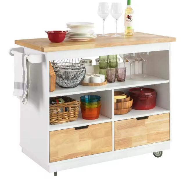 Keukentrolley met Werkblad, Lades & Kruidenrek – 110 cm, Huis en Inrichting, Keuken | Keukenelementen, Nieuw, Verzenden