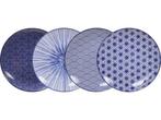 Veiling - 4x Tokyo Design Nippon Blue Plate 25.7x3cm MIXED, Huis en Inrichting, Keuken | Servies, Nieuw