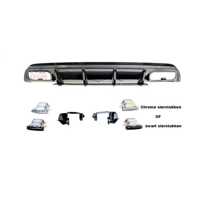 A-Klasse W176 A45 AMG Carbon Look Diffuser | 2012-2015 |, Auto-onderdelen, Carrosserie en Plaatwerk, Nieuw, Mercedes-Benz, Achter