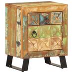 vidaXL Nachtkastje 40x30x50 cm massief gerecycled hout, Verzenden, Nieuw, Hout