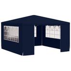 Partytent met zijwanden professioneel 90 g/m 4x4 m blauw, Huis en Inrichting, Verzenden, Nieuw