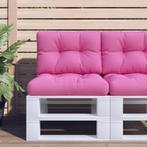 vidaXL Palletkussens 2 st stof roze, Huis en Inrichting, Woonaccessoires | Kussens, Verzenden, Nieuw, Roze