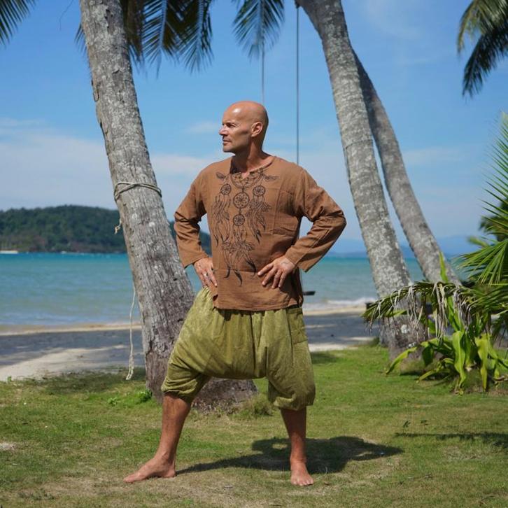 Harembroek stonewash green Gelila, Kleding | Dames, Broeken en Pantalons, Verzenden