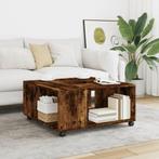 vidaXL Salontafel 80x80x40 cm bewerkt hout gerookt, Verzenden, Nieuw, Overige houtsoorten, 50 tot 100 cm
