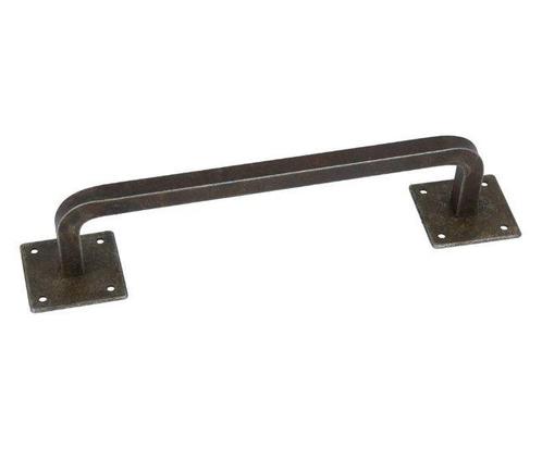 Greep Beugel met vierkante rozetten 128 mm IJzer geroest, Doe-het-zelf en Verbouw, Hang- en Sluitwerk, Nieuw, Ophalen of Verzenden