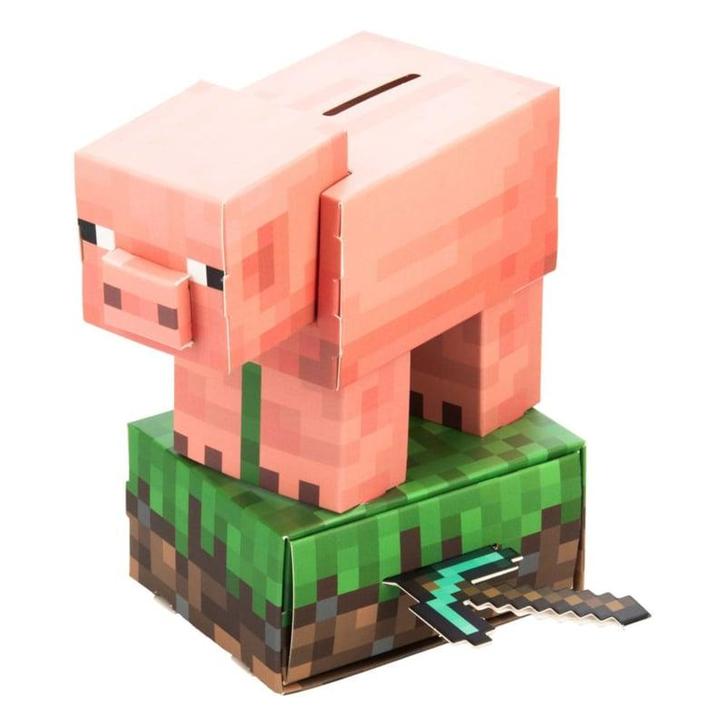 Minecraft Build Your Own Money Bank Treasure Schwein (Thema), Kinderen en Baby's, Speelgoed | Actiefiguren, Zo goed als nieuw