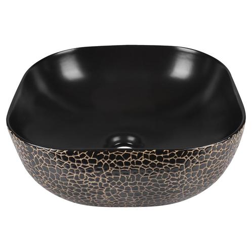 Waskom Differnz Safari 51x40x14.5 cm Keramiek Zwart, Doe-het-zelf en Verbouw, Sanitair, Overige typen, Nieuw, Ophalen of Verzenden