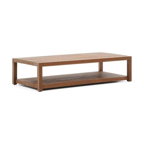 *WOONWINKEL* Kave Home Sashi Grote Salontafel Donker Teak Ho, Huis en Inrichting, Tafels | Salontafels, Nieuw, Verzenden