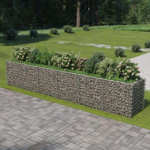 vidaXL Gabion plantenbak verhoogd 540x90x100 cm, Tuin en Terras, Bloembakken en Plantenbakken, 100 cm of meer, Nieuw, Metaal, 60 cm of meer