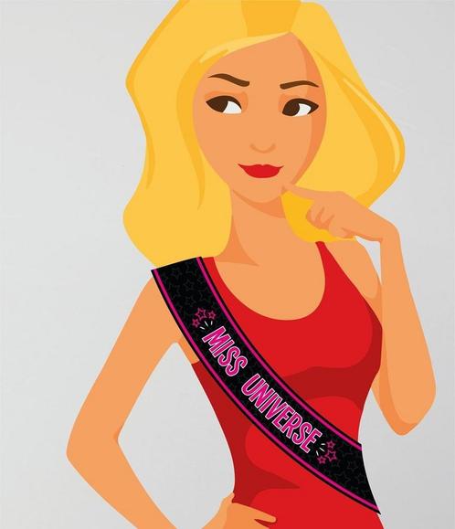Sjerp Miss Universe, Hobby en Vrije tijd, Feestartikelen, Feestartikel, Nieuw, Verzenden