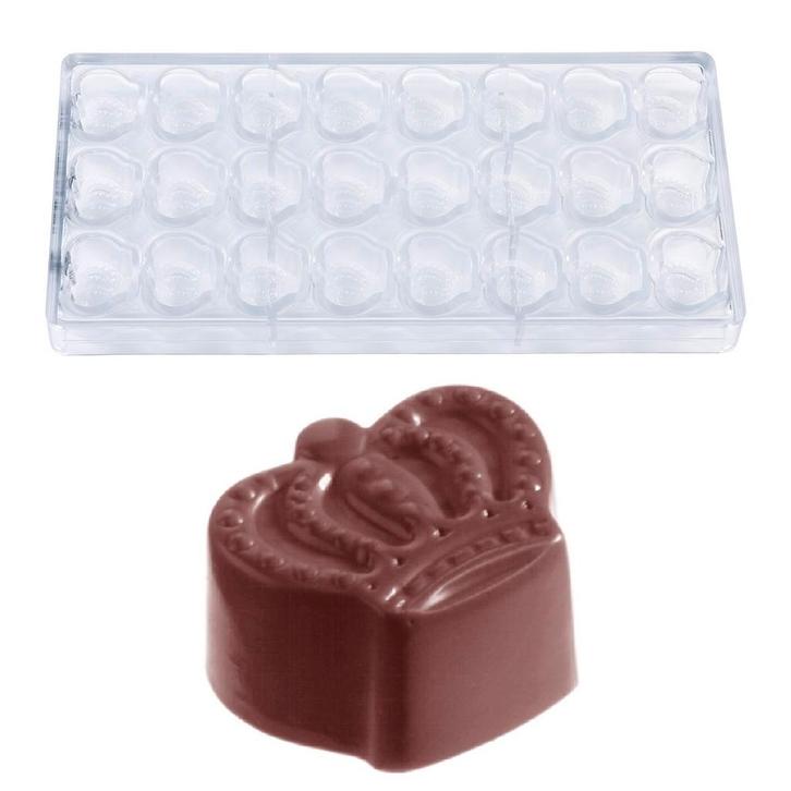 Bonbonvorm Chocolate World Kroon (24x) 33x27mm, Hobby en Vrije tijd, Taarten en Cupcakes maken, Nieuw, Verzenden