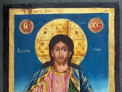 Icoon - Christus Pantokrator, formaat groot - Hout, Antiek en Kunst, Kunst | Niet-Westerse kunst